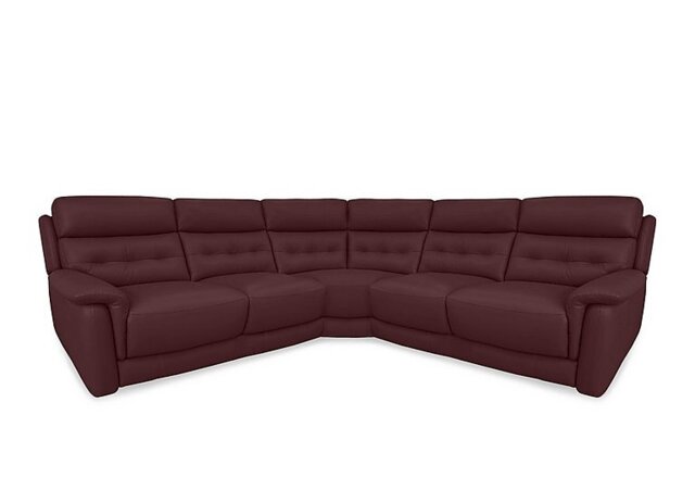 World of Leather - Springer BV Leather Large Power Recliner Corner Sofa - BV Deep Red