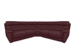 World of Leather - Springer BV Leather Large Power Recliner Corner Sofa - BV Deep Red