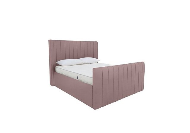 Eira High Foot End Ottoman Bed Frame - King Size - Velvet Lilac