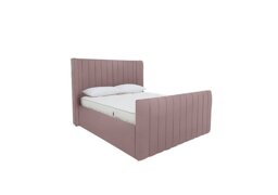 Eira High Foot End Ottoman Bed Frame - King Size - Velvet Lilac