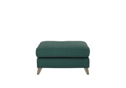 The Lounge Co. - Hermione Fabric Footstool - Curly Kale