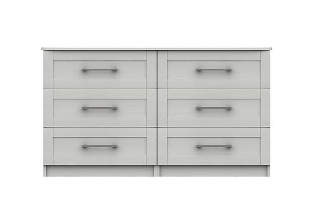 London Bedrooms - Fenchurch 6 Drawer Wide Chest - White