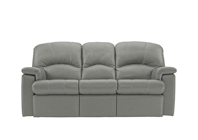 G Plan - Chloe 3 Seater Leather Sofa with Manual Recliner - Texas Charcoal