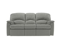 G Plan - Chloe 3 Seater Leather Sofa with Manual Recliner - Texas Charcoal