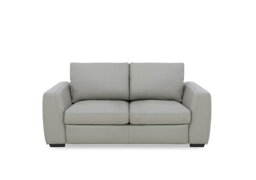 Dinky Leather 2 Seater Sofa - Lead Grey