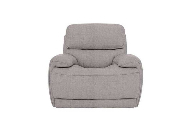 Rocco Fabric Rocker Manual Recliner Armchair with Power Headrests - R27 Pewter