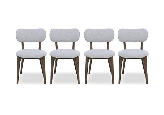 Cortado Set of 4 Open Back Dining Chairs with Wooden Legs