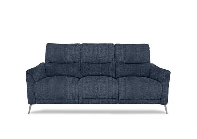 Daytona 3 Seater Fabric Power Recliner Sofa with Drop Down - Anivia Blue