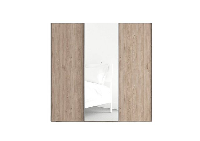 Wiemann - Oxford 3 Door Sliding 225 cm Wardrobe With Central Mirror with Mirror - Holm Oak
