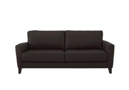 Ideal Home - Brondby 3 Seater Leather Sofa - Dark Chocolate