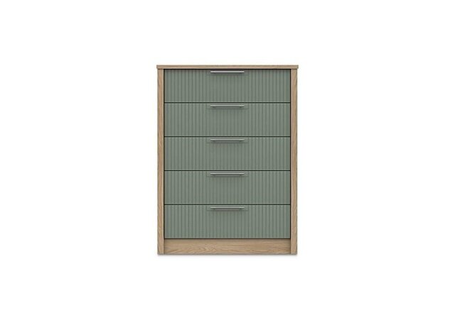London Bedrooms - Chelsea 5 Drawer Chest with Silver Handles