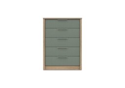 London Bedrooms - Chelsea 5 Drawer Chest with Silver Handles