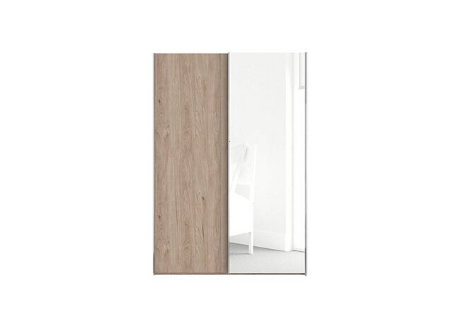 Wiemann - Oxford 2 Door Sliding 150 cm Wardrobe with Mirror - Holm Oak