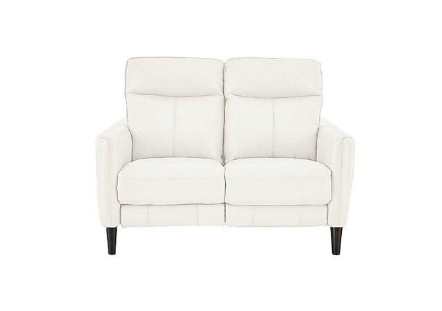 World of Leather - Compact Collection Petit 2 Seater NC Leather Power Recliner Sofa - NC Star White - Sofas and Armchairs - In Time for Christmas