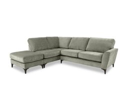 Primrose Classic Back Left Hand Facing Corner Sofa with Footstool - Sage - Sofas and Armchairs