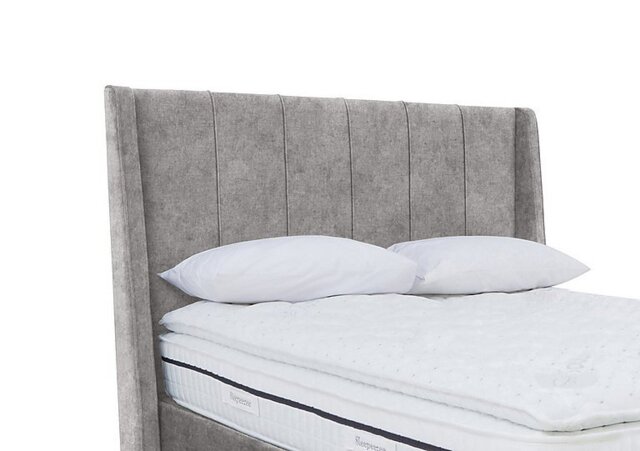 Artisan Collection Akira High Floor Standing Headboard - Small Double - Daytona Silver