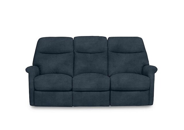 Compact Collection Lille 3 Seater Power Recliner Fabric Sofa - Silverish Blue