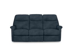 Compact Collection Lille 3 Seater Power Recliner Fabric Sofa - Silverish Blue