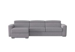 Infinity Fabric Left Hand Facing Corner Chaise Sofa Bed with Storage - R27 Pewter