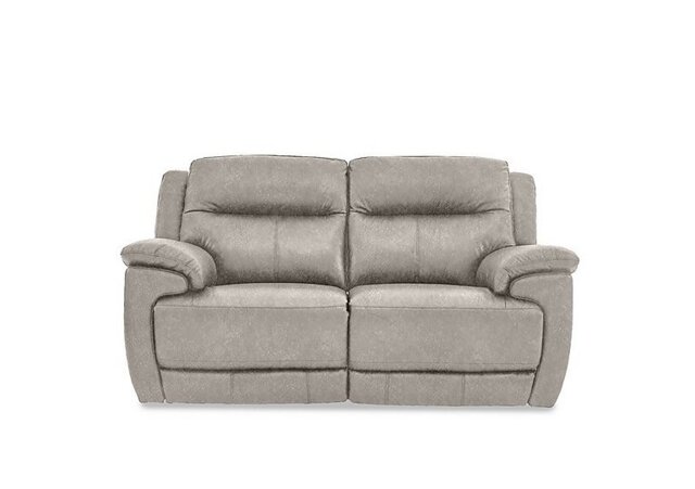 Touch 2 Seater Heavy Duty Fabric Manual Recliner Sofa - Grey