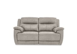 Touch 2 Seater Heavy Duty Fabric Manual Recliner Sofa - Grey - Sofas and Armchairs - In Time for Christmas