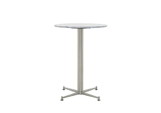 Cortina Round Bar Table - 65-cm - Carrara Marble