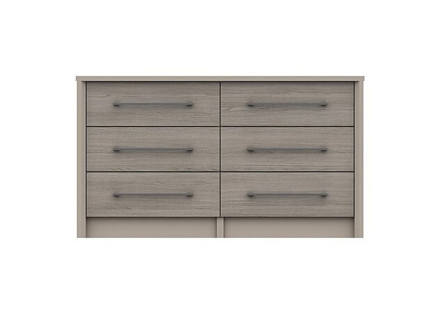 London Bedrooms - Paddington 6 Drawer Wide Chest - Grey Oak