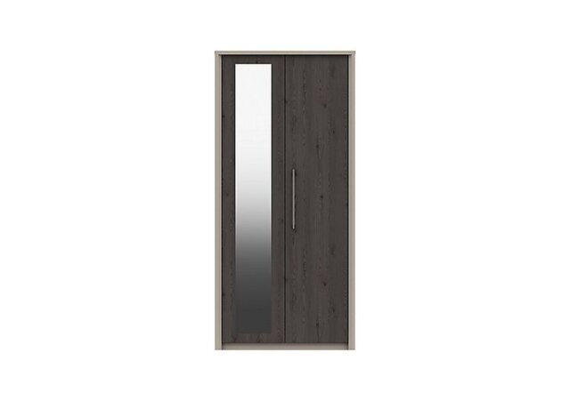 London Bedrooms - Paddington 2 Door Wardrobe with Mirror - Anthracite