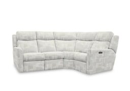 G Plan - Wren Small Fabric Power Recliner Right Hand Facing Corner Sofa with Power Headrests and Power Lumbar - Lydia Blush