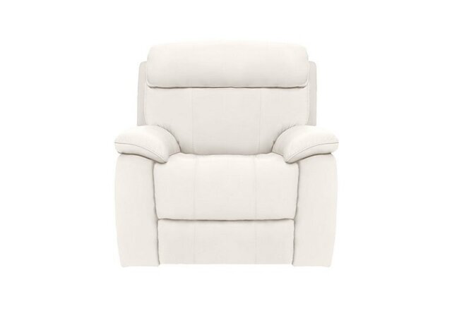 World of Leather - Moreno Leather Armchair with Manual Recliner - BV Star White
