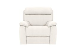 World of Leather - Moreno Leather Armchair with Manual Recliner - BV Star White