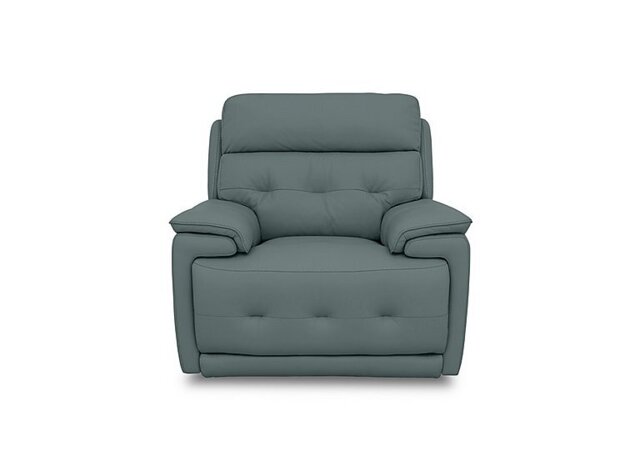 Brescia Leather Power Recliner Chair with Power Headrest - BV Lake Green