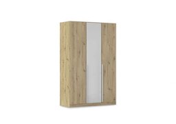 Rauch - Freja 136cm 3 Door Hinged Decor Wardrobe With Glass Door
