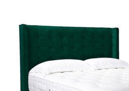 Artisan Collection Onyx High Floor Standing Headboard - Small Double - Plush Emerald
