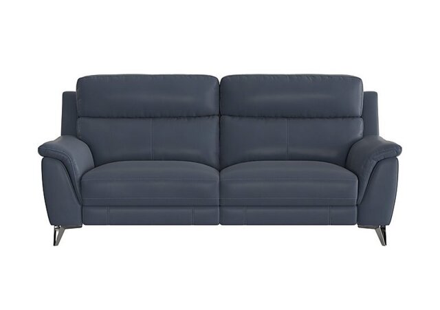 Contempo 3 Seater BV Leather Power Recliner Sofa - BV Ocean Blue