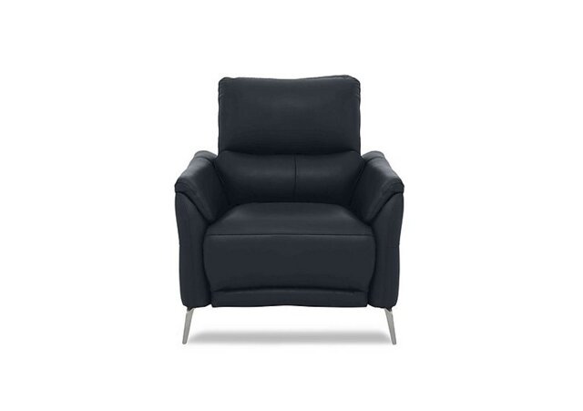 Daytona Leather Power Recliner Chair with Bluetooth Speaker - Navy