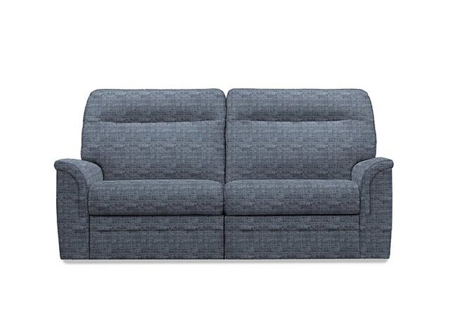 Parker Knoll - Hudson 23 Large 2 Seater Fabric Recliner Sofa with Headrests and Power Lumbar - Dash Blue