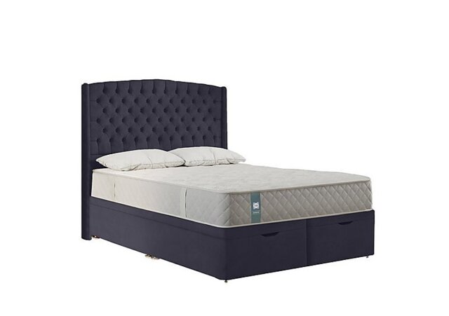 Sealy - Waltham Ottoman Medium Divan Set - Double - Wool Midnight