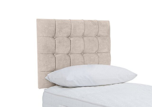 Highgrove - Dice Strutted Headboard - Single - Lace Ivory