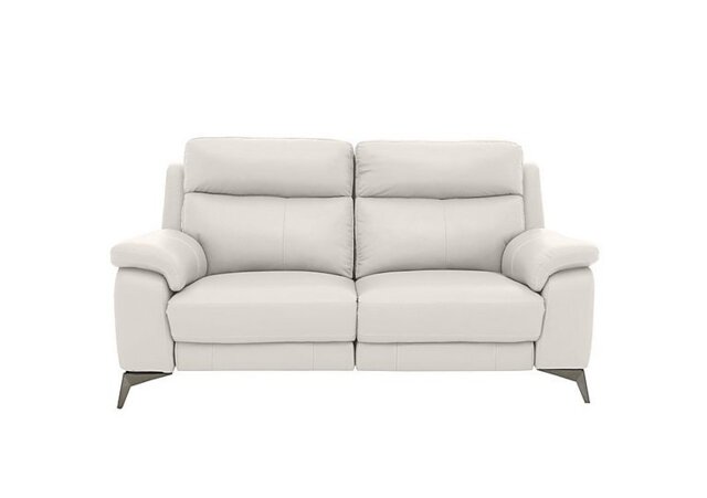 World of Leather - Missouri 2 Seater NC Leather Recliner Sofa with Power Headrest - NC Star White