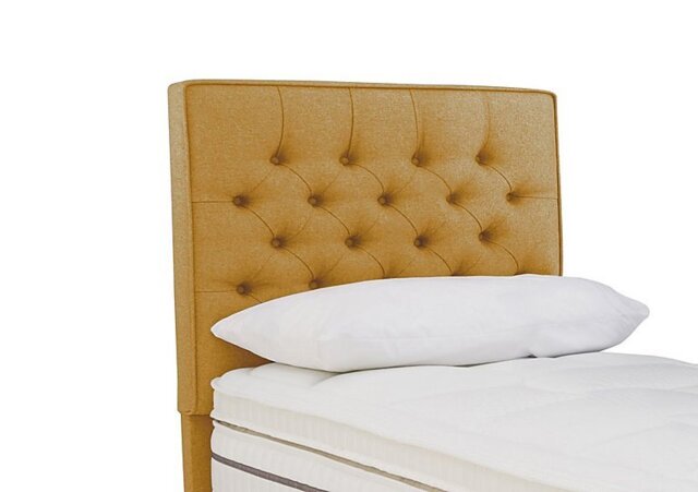 Sleepeezee - Bourbon Floor Standing Headboard - Single - Tweed Mustard