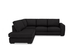 Dinky Leather Left Hand Facing Corner Chaise End Sofa