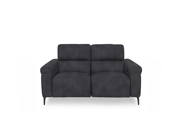 Homestage Fabric 2 Seater Power Recliner Sofa with Power Headrests - Charcoal