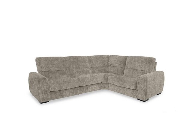 Flex Fabric Small Power Recliner Right Hand Facing Corner Sofa with Storage Arms - Mink