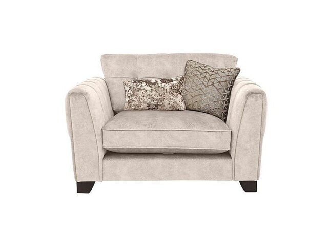 Mariah Classic Back Fabric Snuggler Chair - Dapple Cream