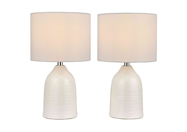 Laura Ashley - Pair of Penny Cream Table Lamps
