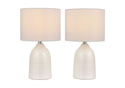 Laura Ashley - Pair of Penny Cream Table Lamps