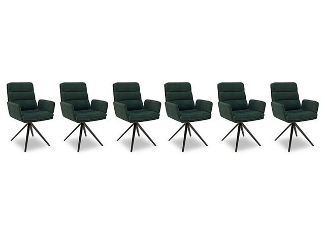 Akante - Felipe Set of 6 Swivel Dining Arm Chairs