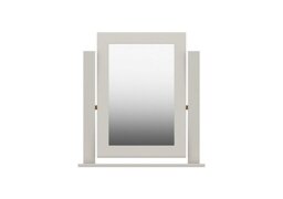 London Bedrooms - Euston Dressing Table Mirror - Grey Oak/White Grey Gloss