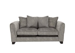Mariah 2 Seater Fabric Scatter Back Sofa - Dapple Silver